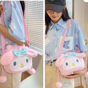 Sanrio Melody Pink Plush Kids Crossbody Bag